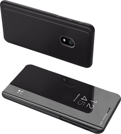 Mbulesë flip Hurtel Clear View Case Xiaomi Redmi 8A, bojnë edhe për qëndras, e zezë