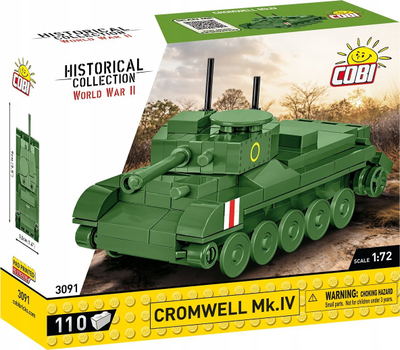 Set blloqe ndërtimi Cobi Cromwell Mk.IV, 110 pjesë, shkallë 1:72, shumëngjyrësh