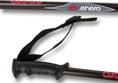 Shkopinj trekking Enero Classic, set 2 copë, teleskopik 135cm, alumin, ngjyrë e zezë