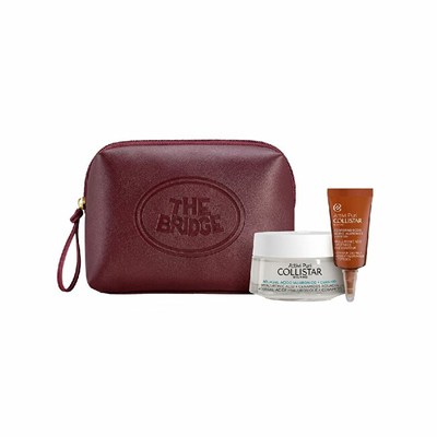 Set Collistar Attivi Puri - xhel për lëkurën Hyaluronic Acid + Ceramides Aquagel 50 ml + krem për sytë Pure Actives 5 ml + çantë kozmetike