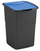 Kosh mbeturinash Curver KORAL, 47L, plastik, i zi me kapak blu