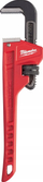 Çelës tubash Milwaukee Pipe Wrench, 10", çelik, i kuq e zi