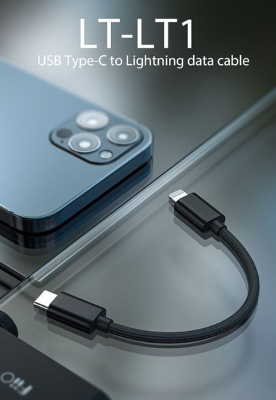 Lidhës FiiO Lt-LT1, USB Type-C, i zi