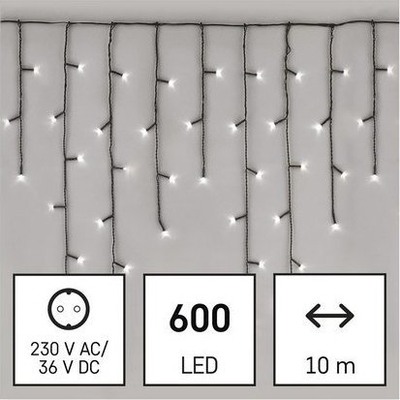 Drita zbukuruese EMOS Christmas Icicles, 600 LED, 10 m, e bardhë e ftohtë