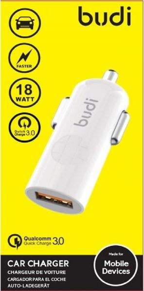 Ngarkues makine Budi BD062Q, 1x USB A 3A, QC3.0 18W, i zi