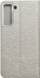 Këllëf libri Vennus Futera për Samsung S21 FE, lëkurë eko, me magnet, argjend
