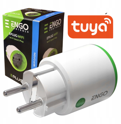 Паметна приклучница ENGO Controls EPLUG-WIFI, Wi‑Fi, 16A, бела