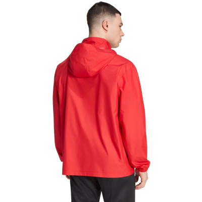 Спортска јакна Adidas Entrada 26, полиестер, со патент, црна