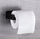 Mbajtës letre higjienike Ruhhy 25067, çelik inox, montim me ngjitës, i zi mat