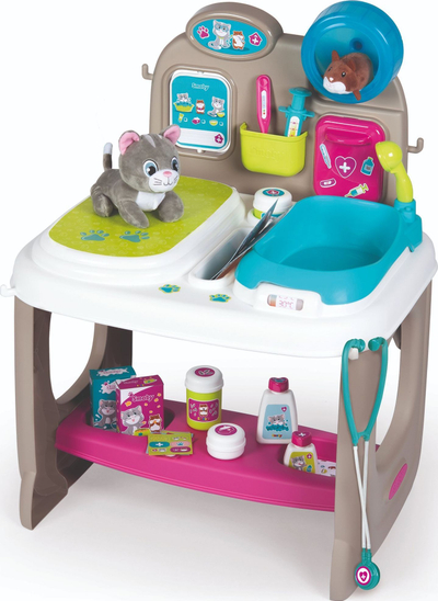 Set lojrash veterineri Smoby Veterinarian Clinic, me aksesorë, për kalamaj 3+