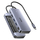 USB-C HUB Unitek 6 во 1, M.2 SSD куќиште, HDMI, PD 100W, сив