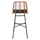Tabure bar Gavin HM5706, metal, wicker, bezhë e zezë
