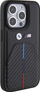 Kapotë telefoni BMW Stamped Tricolour Stripe për iPhone 15 Pro 6.1", mbrojtëse, e zezë