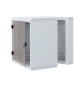 Rasti muror Triton 9U, thellësi 600mm, derë xhami, ventilim aktiv, gri