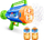 Lodër armë me flluska Zuru Bunch O Bubbles Mega Bubble Blaster, me motor, me drita LED, shumëngjyrëshe