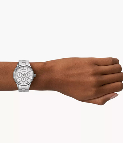 Orë dore për femra Fossil BQ1560, e argjendtë