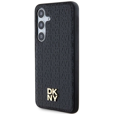 Kllëf telefoni DKNY prej lëkure PU me MagSafe, për Samsung Galaxy S24+, i zi