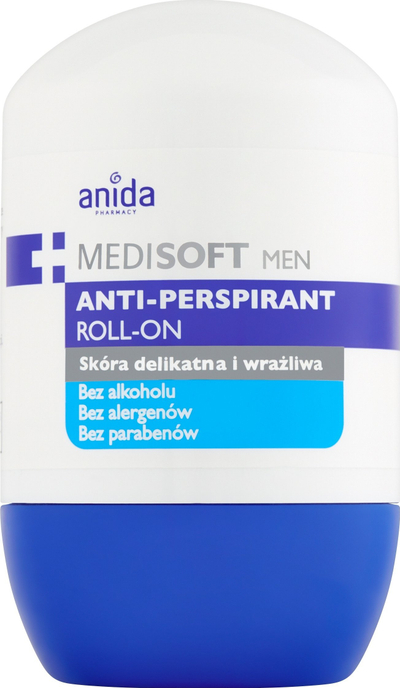 Deodorant roll on ANIDA MediSoft Men, anti djersitje, 50ml