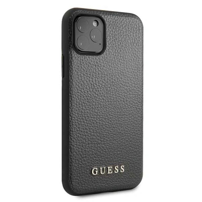 Mbulesë telefoni Guess GUHCN65IGLBK për iPhone 11 Pro Max, imitim lëkure, e zezë