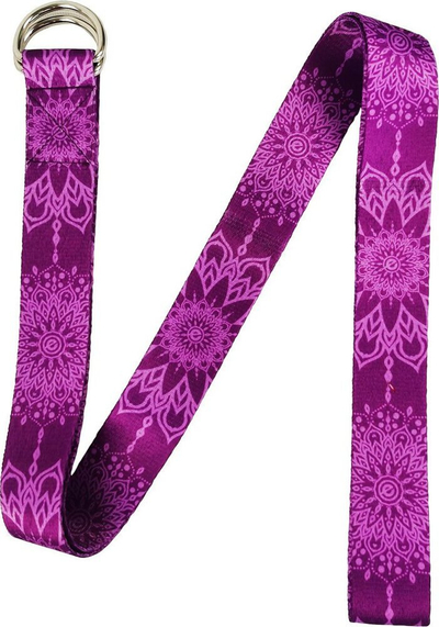 Rrip yoga Enero Fit, prej terylene, me unaza D-ring, ngjyrë fuksia