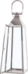Fener metalik dekor, çelik inox, 42 cm, argjendtë