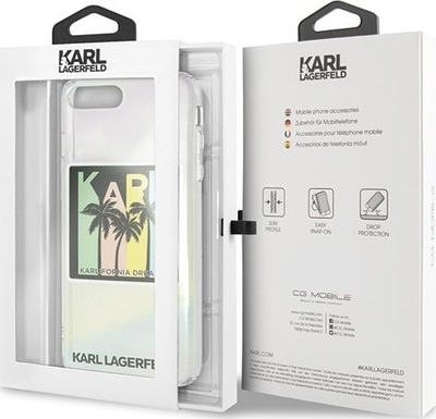 Mbrojtëse telefoni Karl Lagerfeld Kalifornia Dreams, iPhone 7 8 Plus, Hardcase TPU, shumëngjyrëshe