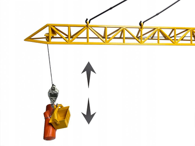 Lodër vinç 678 Tower Crane, 128 cm, me telekomandë, i verdhë