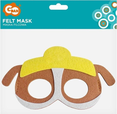 Maskë për fytyrën GoDan Felt Mask Dog Brigade Constructor, 21 x 13.5 cm, për kalamaj, me shumë ngjyra