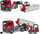 Set lodrash Bruder MAN TGS, kamion me kontenier roll off, mini eskavator, 1:16