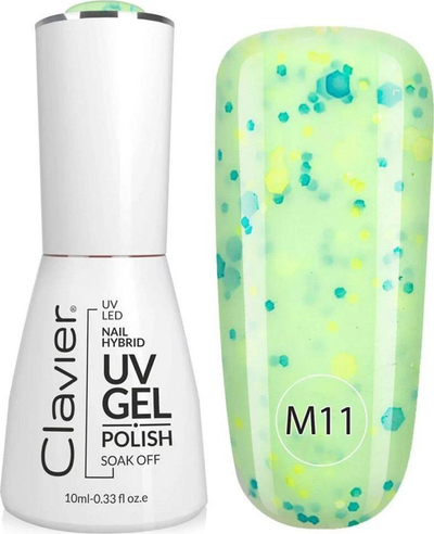 Llak xhel hibrid Clavier Luxury Lime Mint M011, UV LED, 10ml, jeshile