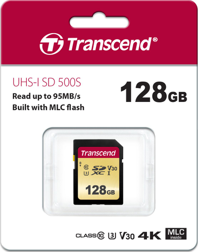 Картичка меморија Transcend SDXC 500S, 128GB, UHS I U3
