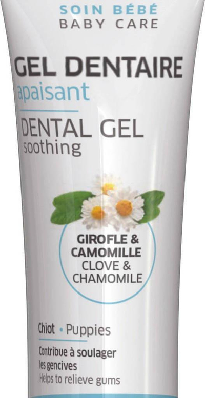 Xhel për dhëmbët e qenit Francodex Dental Gel Soothing, për me qetësu mishrat e dhëmbëve, 50g
