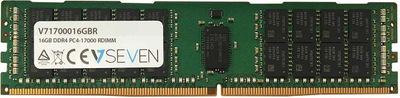 Меморија за сервер V7 V71700016GBR, 16GB DDR4, 2133MHz RDIMM, зелена