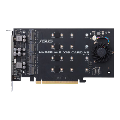 Kartë zgjeruese Asus Hyper M.2 X16 Card V2, PCIe 3.0 x16, 4x SSD M.2 NVMe, argjendt