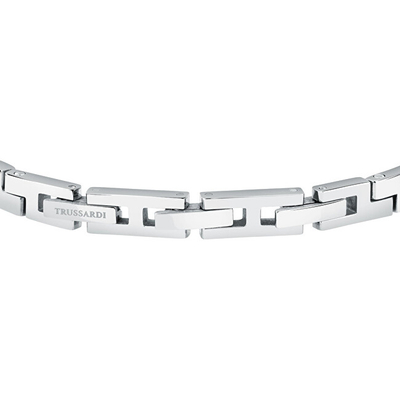 Byzylyk për femra Trussardi T-Logo TJAXC17, 19cm, i argjendtë