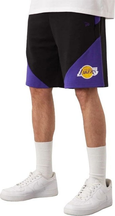 Shortsa basketbolli Los Angeles Lakers NBA Team, për burra, L, të zinj me vjollcë