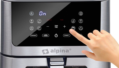 Fritezë ajri Alpina 871125224542, 8L, digjitale, e zezë