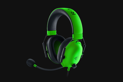 Гејминг слушалки Razer BlackShark V2 X, со кабел, зелено-црни