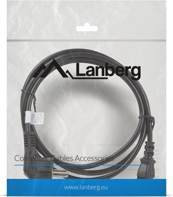 Kabllo e energjisë Lanberg CEE 7/7 - IEC 320 C13, 1.8m, e zezë (CA-C13C-11CC-0018-BK)