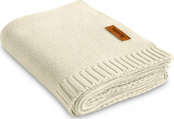Batanije për bebe Sensillo Bamboo Cotton, 80x100 cm, krem Banana Ice Cream