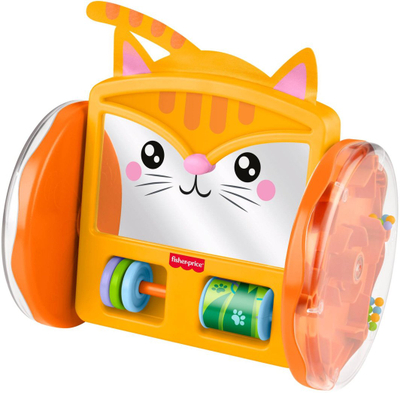 Lodër pasqyrë rrotulluese Mattel Fisher Price JLF98, për bebe, mace, portokalli