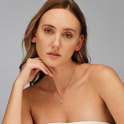 Varëse për femra Brosway Tear Drop Infinite White Fancy FIW123, e argjendtë