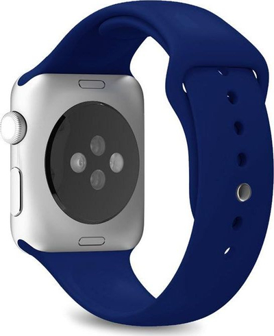 Rrip smartwatch Puro Icon Strap, për Apple Watch 44mm, silikon, blu e errët