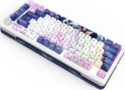 Tastierë gaming Redragon K681ACG RGB Pro Cyrus, wireless Bluetooth 2.4 GHz, English US, e bardhë