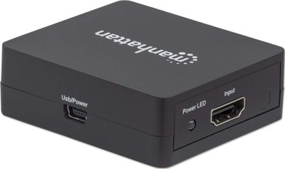 Ndarës HDMI Manhattan 2 porta, 1080p, energji me USB, i zi