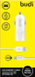 Karikues makine Budi BD062L, 1x USB A 2.4A 12W, me kabllo Lightning, i zi