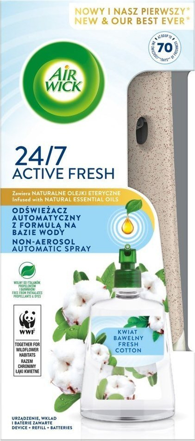 Автоматски освежувач на воздух Аир Вик, Мирис на памук, 228ml