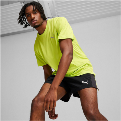 Bluzë vrapimi për meshkuj PUMA Run Favorite Velocity, poliestër, jeshile neon