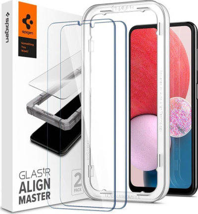 Заштитно стакло Спиген GLAS.tR AlignMaster за Самсунг Галакси A13 4G, 2 парчиња, проѕирно