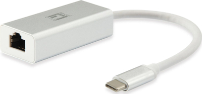 Adapter rrjeti LevelOne USB C Gigabit, 1000 Mbps, Wake on LAN, ngjyrë argjendi